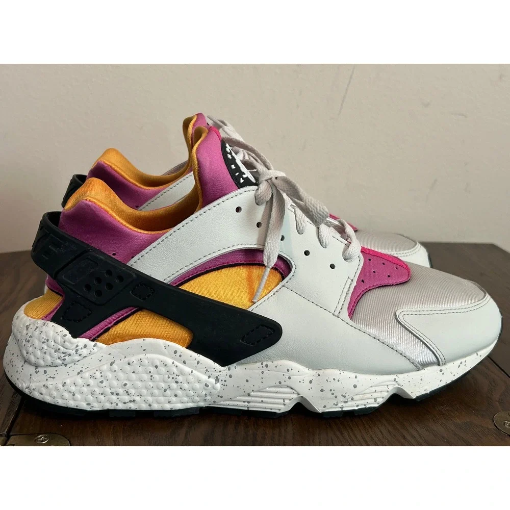 Nike‎ Huarache White Yellow Gold Pink Men's Size 11.5 DD1068-003